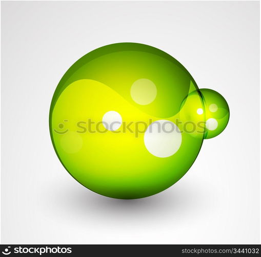 Abstract vector sphere button