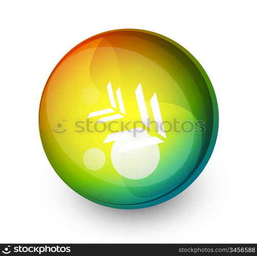 Abstract vector sphere button