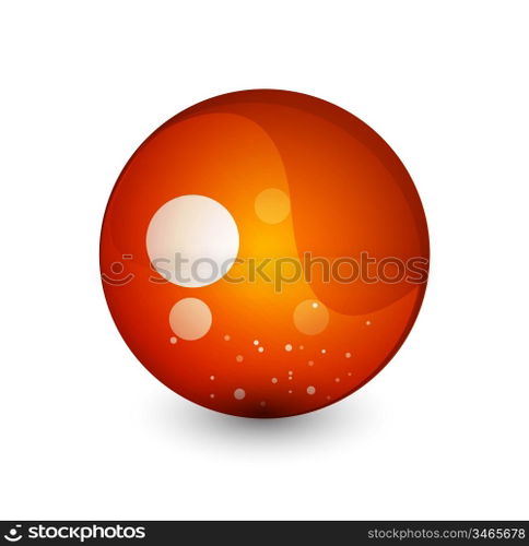 Abstract vector sphere button