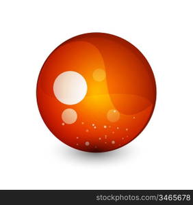 Abstract vector sphere button