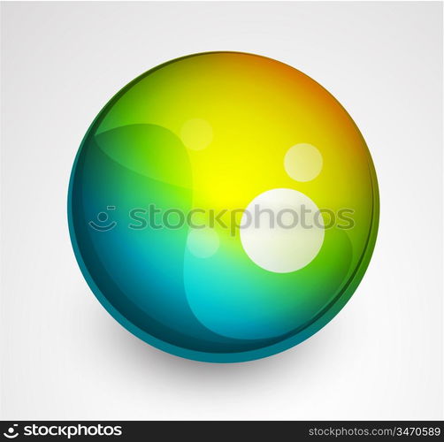 Abstract vector sphere button
