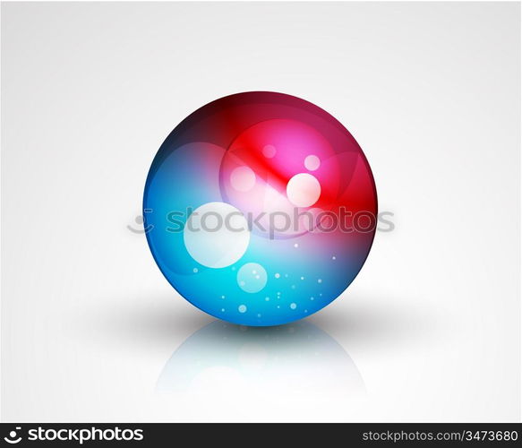 Abstract vector sphere button