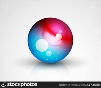 Abstract vector sphere button