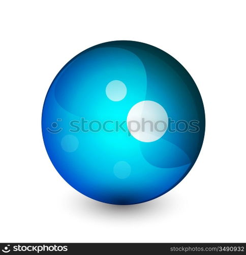 Abstract vector sphere button
