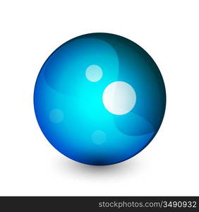 Abstract vector sphere button