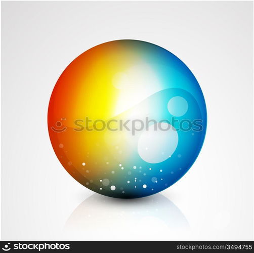 Abstract vector sphere button
