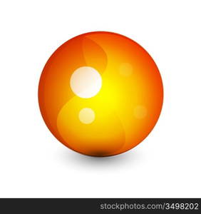Abstract vector sphere button