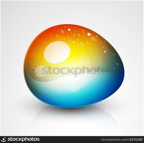 Abstract vector sphere button