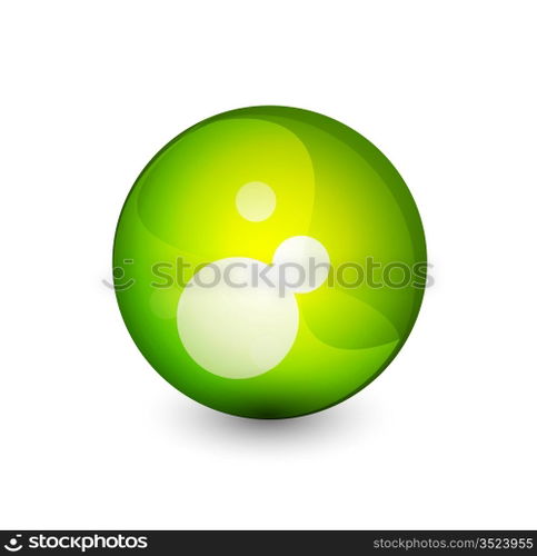 Abstract vector sphere button