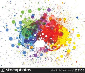 Abstract vector spots background illustration with place for your text