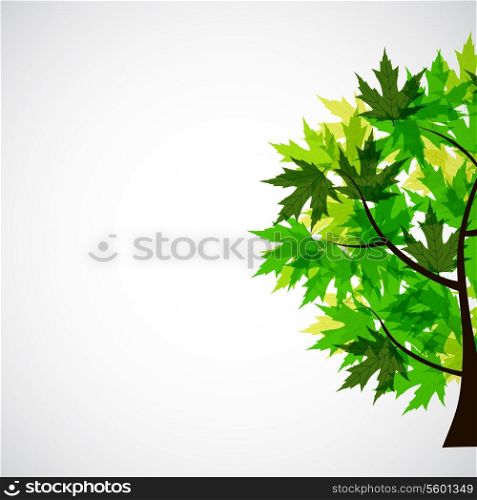 Abstract Vector spring tree illustration