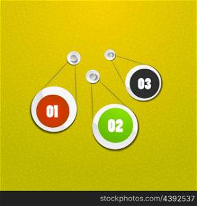 Abstract vector steps circles template