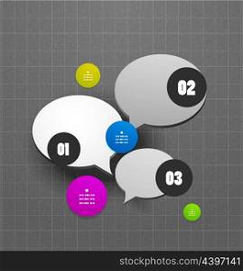 Abstract vector steps circles template