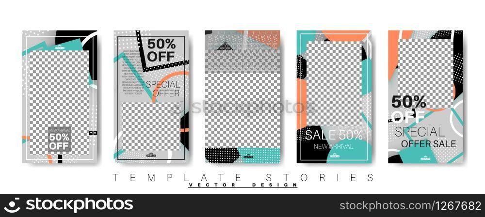 abstract vector story template for your social media. design vector background