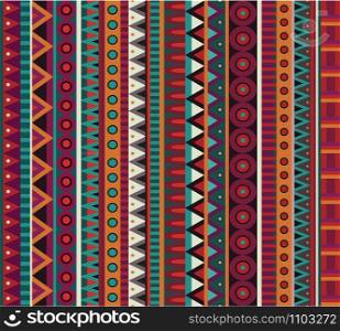 Abstract vector strip ethnic seamless pattern orange. Abstract vector ethnic seamless pattern