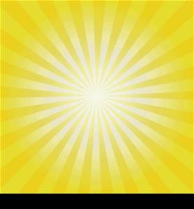 Abstract vector sunburst background with yellow and orange lines for sun effect and summer mood. EPS 10 vector illustration.