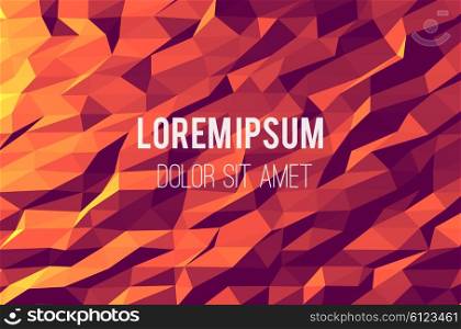 Abstract vector template design with colorful geometric triangular background for brochure, web sites, leaflet, flyer. Low poly banner