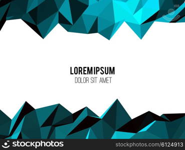 Abstract vector template design with colorful geometric triangular background for brochure, web sites, leaflet, flyer. Low poly banner