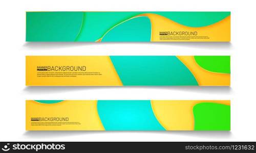 Abstract vector template web background. rectangular fluid wave design banners