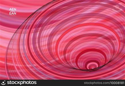 Abstract vector template with futuristic multicolored wire frame geometric shapes. 3D mesh digital science model concept. Web technology cover design. Wavy lines and grid texture. Optical art pattern
