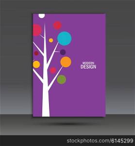 Abstract vector tree on the cover of brochure. Abstract vector tree on the cover of brochure.
