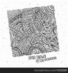 Abstract vector tribal ethnic sketch hand drawn background. Abstract vector tribal ethnic sketch background