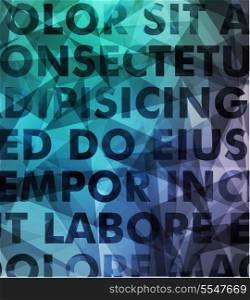 Abstract vector typography background