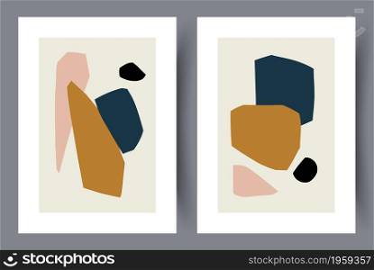 Abstract vector wall art background. Minimalistic abstract wall art background for print. Scandinavian vector style.. Abstract vector wall art background.