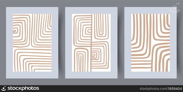 Abstract vector wall art background. Minimalistic abstract wall art background for print. Scandinavian vector style.. Abstract vector wall art background.