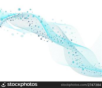 abstract vector water background with bubbles of air
