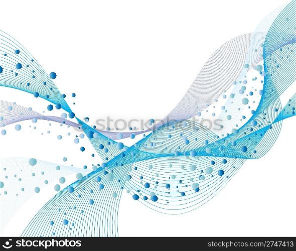 abstract vector water background with bubbles of air