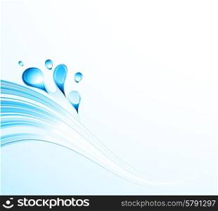 abstract vector water wave with bubbles. Abstract vector water wave with bubbles. Template brochure design