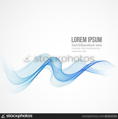 Abstract vector wave background. Blue smoke wave. Blue wave background, blue transparent waved lines for brochure, website design.