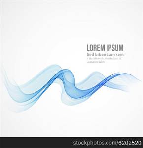 Abstract vector wave background. Blue smoke wave. Blue wave background, blue transparent waved lines for brochure, website design.