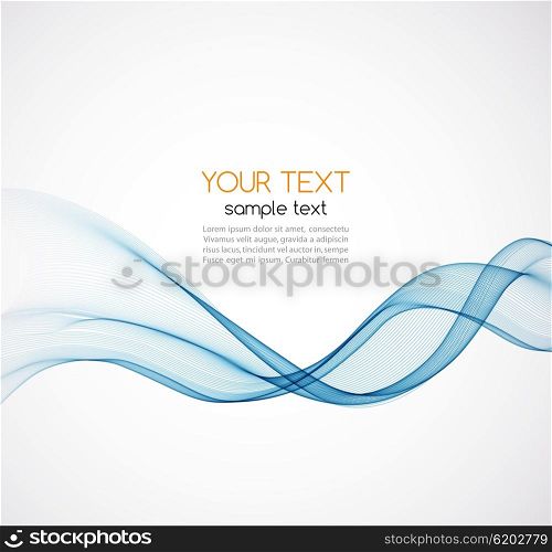 Abstract vector wave background. Blue smoke wave. Blue wave background, blue transparent waved lines for brochure, website design.