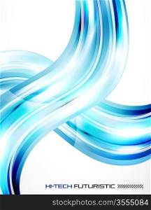 Abstract vector waves in glossy style