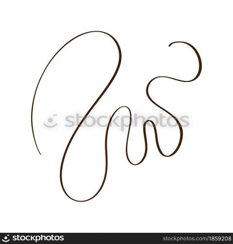 Abstract Vector Wavy calligraphy line. Black and white illustration. Element of design for posters and flyers story.. Abstract Vector Wavy calligraphy line. Black and white illustration. Element of design for posters and flyers story