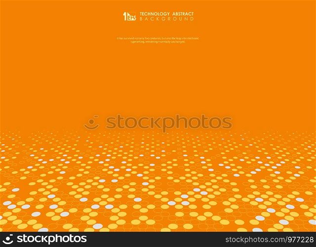 Abstract vector yellow background with halftone decoration. You can use for presentation, ad, poster. illustration vector eps10