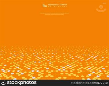 Abstract vector yellow background with halftone decoration. You can use for presentation, ad, poster. illustration vector eps10