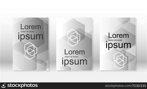 Abstract vectors with hexagon backgrounds for presentations, banners, brochures, book pages, and more
