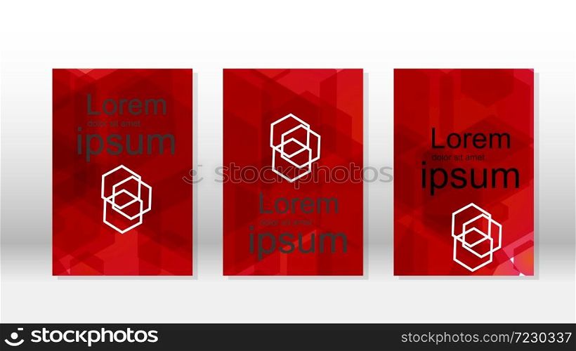 Abstract vectors with hexagon backgrounds for presentations, banners, brochures, book pages, and more