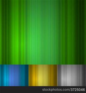 Abstract vertical stripes green vector background with other color variants.