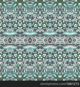 Abstract victorian style ornamental textile design. Ethnic seamless pattern. Vector vintage art background.. Bohemian repeating background texture seamless pattern vector