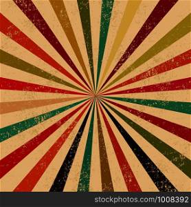 Abstract vintage colorful rays background. Vector illustration. Abstract vintage rays background