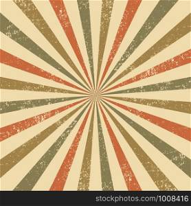 Abstract vintage colorful rays background. Vector illustration. Abstract vintage rays background