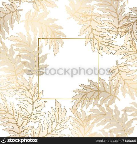 Abstract vintage damask pattern. Vector vintage gold card with damask pattern EPS 10