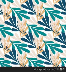Abstract vintage leaf seamless pattern for fabric design on white background. Tropical leaves foliage wallpaper. Design for fabric, textile print, wrapping paper. Modern vector illustration. Abstract vintage leaf seamless pattern for fabric design on white background.