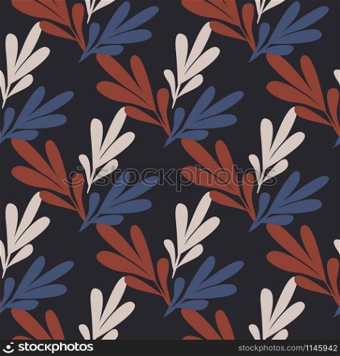 Abstract vintage leaf seamless pattern for fabric design. Tropical leaves wallpaper. Design for fabric, textile print, wrapping paper. Vintage vector illustration