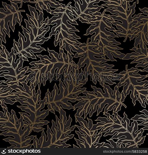 Abstract vintage seamless damask pattern. Vector vintage card with seamless damask pattern EPS 10