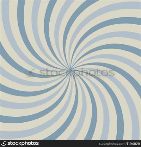 Abstract vintage sunlight of blue background. Carnival sunburst circus style for circling animation. Star burst beam vector illustration